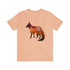Autumn Fox Silhouette - Short Sleeve Tee Heather Peach